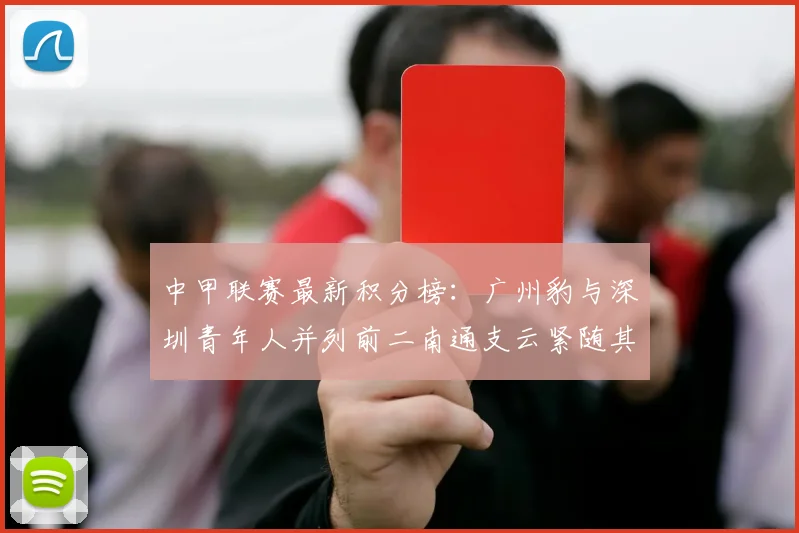 中甲联赛最新积分榜：广州豹与深圳青年人并列前二南通支云紧随其后